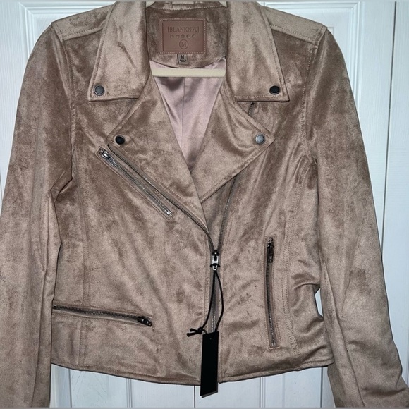 Blank NYC Faux Suede Moto Jacket Size Medium - Picture 5 of 9